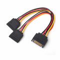 SATA II Hard Disk Power Male to 2 Female Splitter Y 1 to 2 Extension Cable SA-052