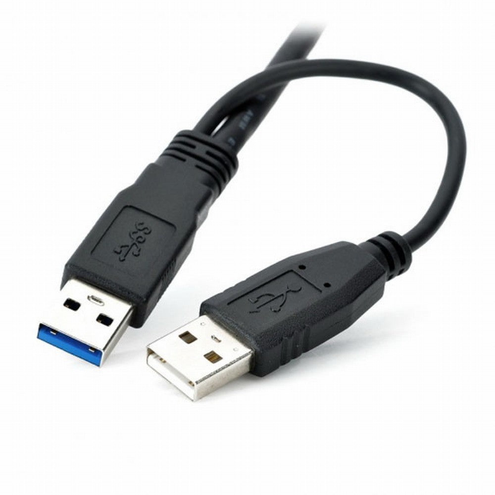 Dual USB3.0 A Male to Micro USB 3.0 Y cable with Extra Power for Mobile HDD U3-029