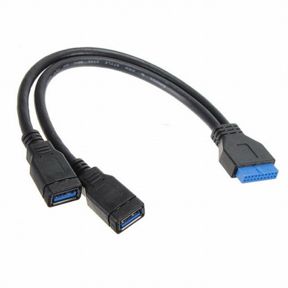 2 ports USB 3.0 Female to Motherboard 20pin Header cable for front panel 20cm U3-042