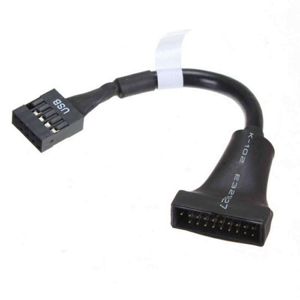 USB 2.0 9Pin Motherboard Housing Male to USB 3.0 20pin Header Device Female Cable U3-076
