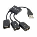 USB 2.0 to 3 Ports Hub Cable Bus Power 1 to 3 for Laptop Notebook PC Mouse Disk Printer U2-054