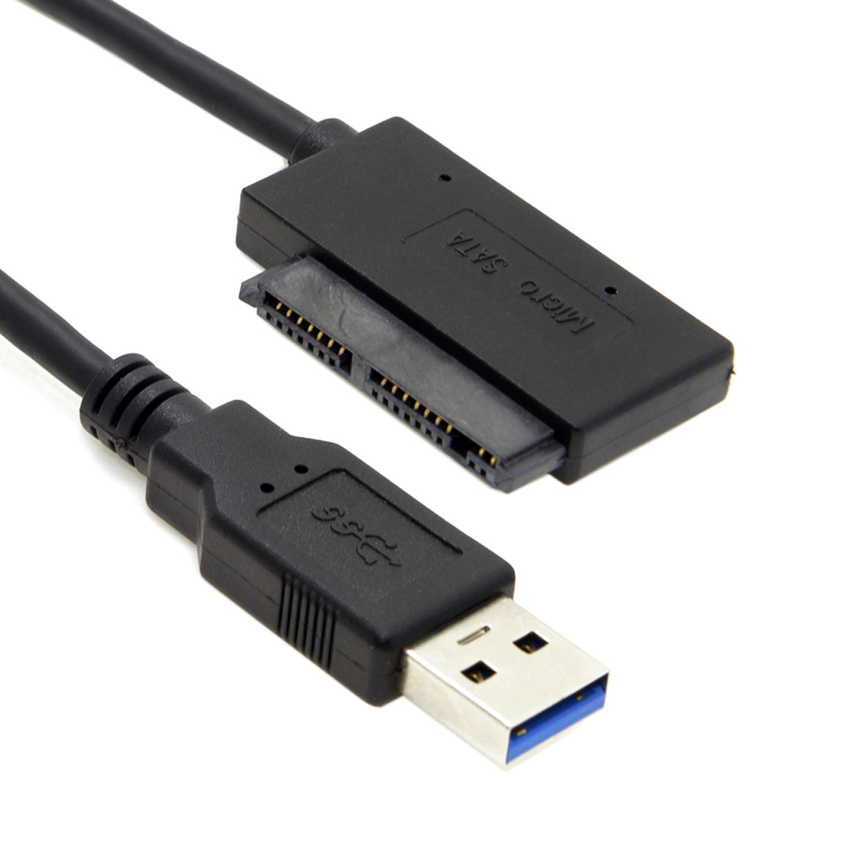 USB 3.0 to Micro SATA 7+9 16 Pin 1.8" 90 Degree Angled Hard Disk Driver SSD Adapter Cable 10cm U3-068