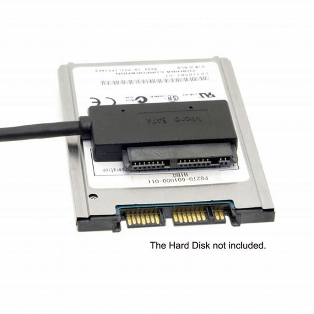 USB 3.0 to Micro SATA 7+9 16 Pin 1.8" 90 Degree Angled Hard Disk Driver SSD Adapter Cable 10cm U3-068