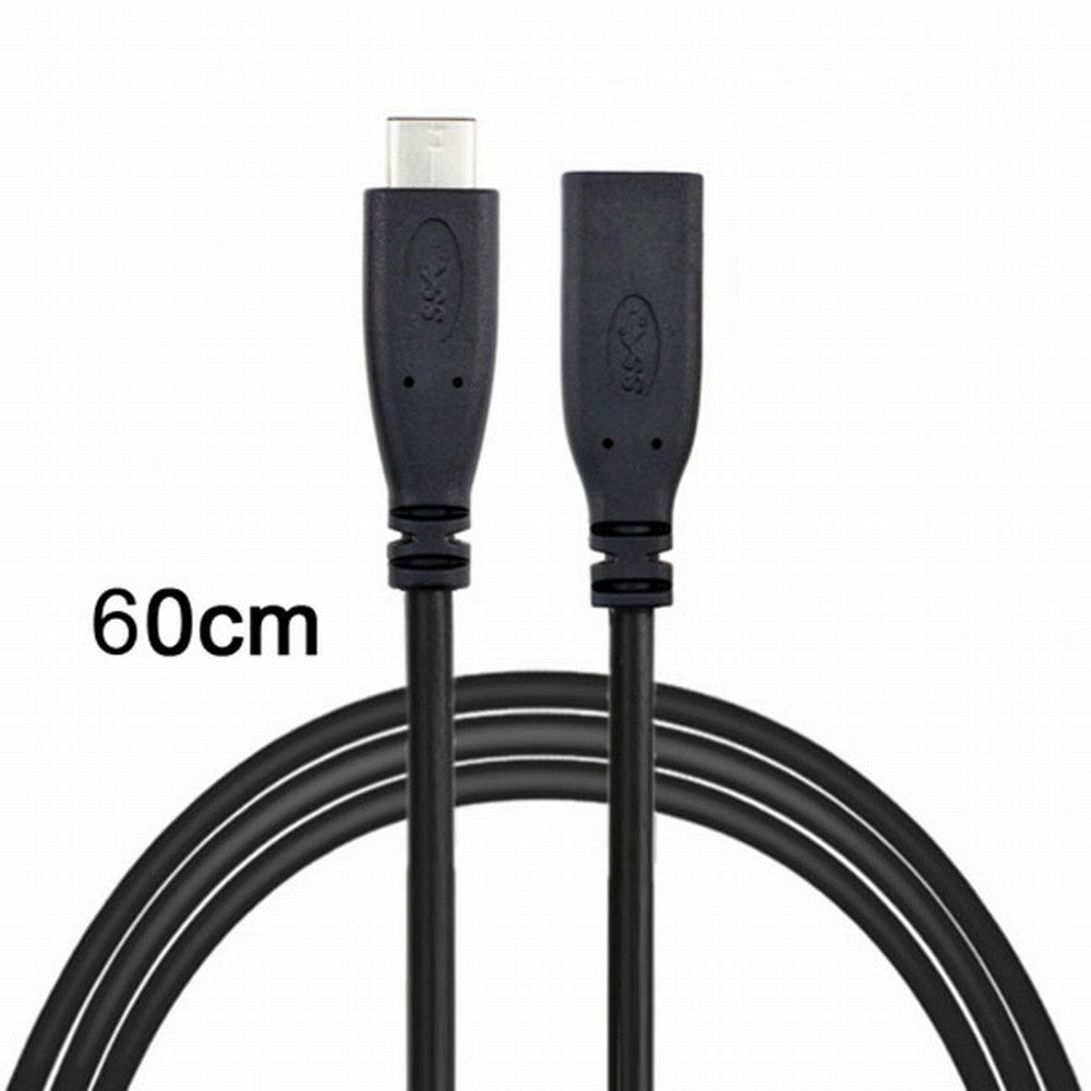 USB-C USB 3.1 Type C Male to Female Extension Data Cable for Macbook Tablet Mobile Phone 60cm UC-218-BK-0.6M