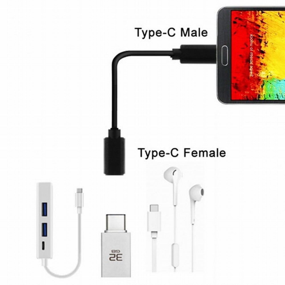 USB-C USB 3.1 Type C Male to Female Extension Data Cable for Macbook Tablet Mobile Phone 60cm UC-218-BK-0.6M
