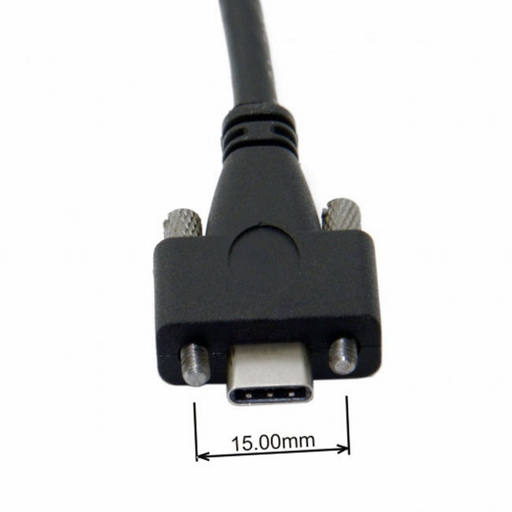 USB 3.1 Type-C Dual M2 Screws Locking to Locking USB-C 10Gbps Data Cable Panel Mount Type CC-UC-046