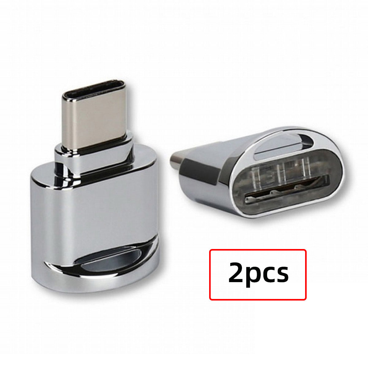 2pcs USB 2.0 Type C USB-C to Micro SD SDXC TF Card Reader Adapter for Macbook Cell Phone UC-051-2PCS