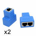 2pcs STP UTP Cat6 RJ45 8P8C Plug To Dual RJ45 Splitter Network Ethernet Switcher Adapter UT-014-2PCS