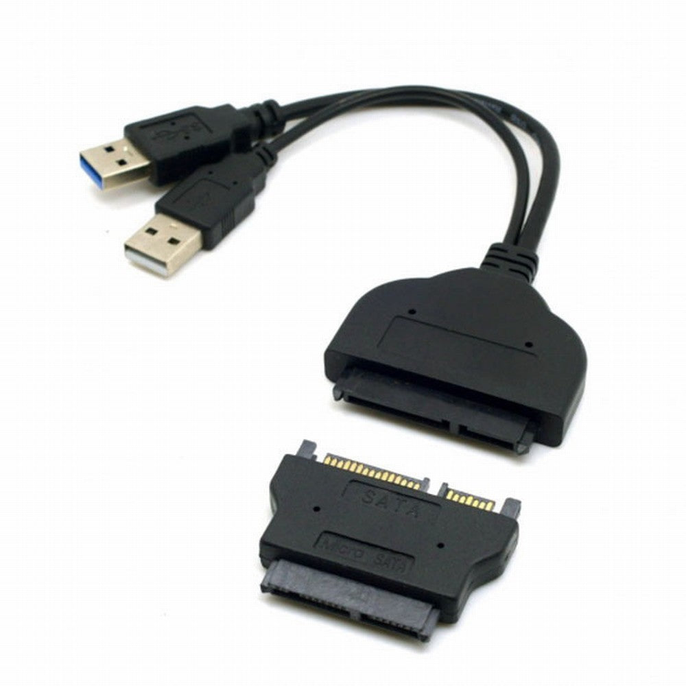 1set USB 3.0 to SATA 22Pin SATA to 16Pin Micro SATA Adapter for 1.8" 2.5" Hard Disk Driver With Extral USB Power Cable U3-067+SA-006