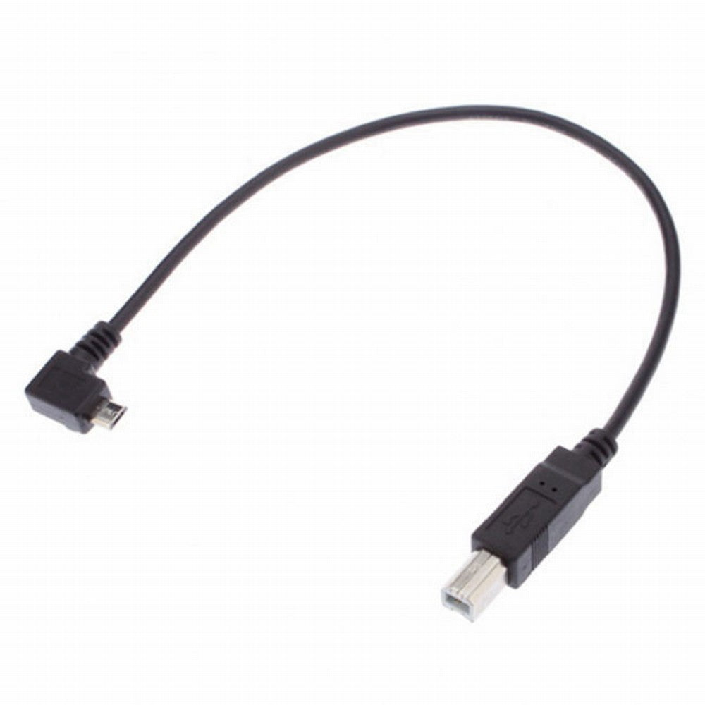 30cm Right Angled 90 Degree Micro USB OTG to Standard B Type Printer Scanner Hard Disk Cable U2-103-RI