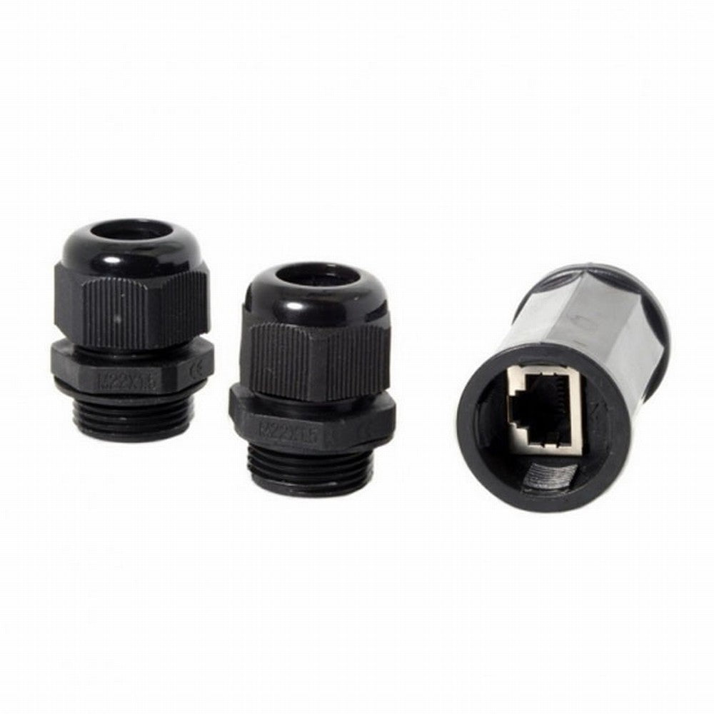 Locking Waterproof CAT6 RJ45 Female to Female Lan Ethernet Network Extension Adapter Coupler UT-012