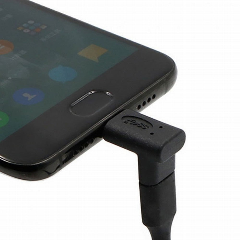90 Degree Up or Down Angled Reversible USB 3.1 Type-C Male to Female Extension Adapter for Laptop Phone UC-068-UP