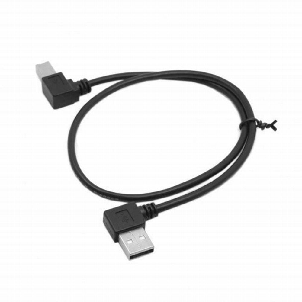 Right Angled USB 2.0 A Male - B Male Printer Scanner 90 Degree Cable 50cm 100cm CC-U2-032-RI