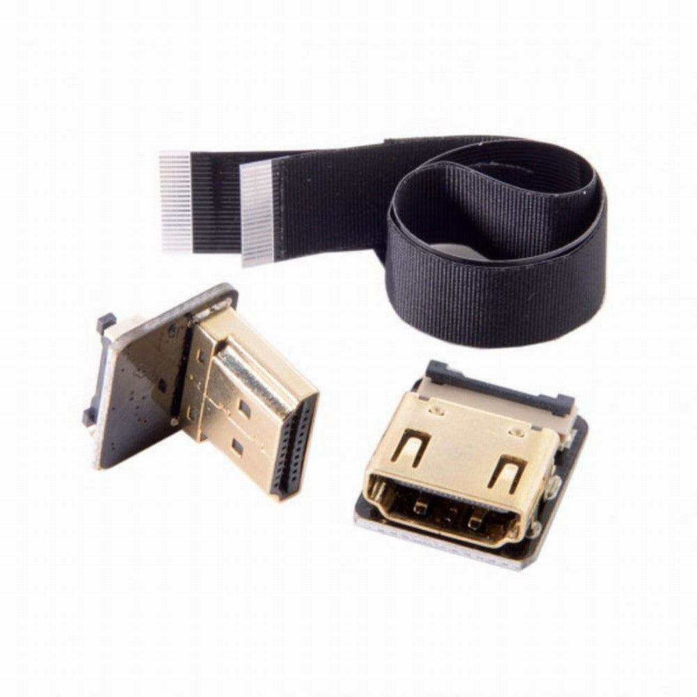 CYFPV Down Angled 90 Degree HDMI Male to Female FPC Flat Cable for HDTV Multicopter Aerial Photography CC-HD-216-DN