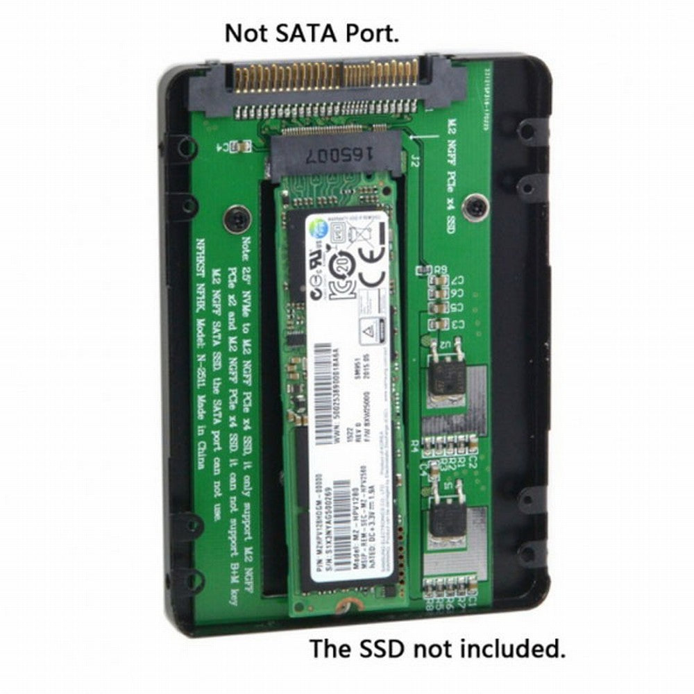 SFF-8639 NVME U.2 to NGFF M.2 M-key PCIe SSD Case Enclosure for Mainboard Replace SSD 750 p3600 p3700 SA-077