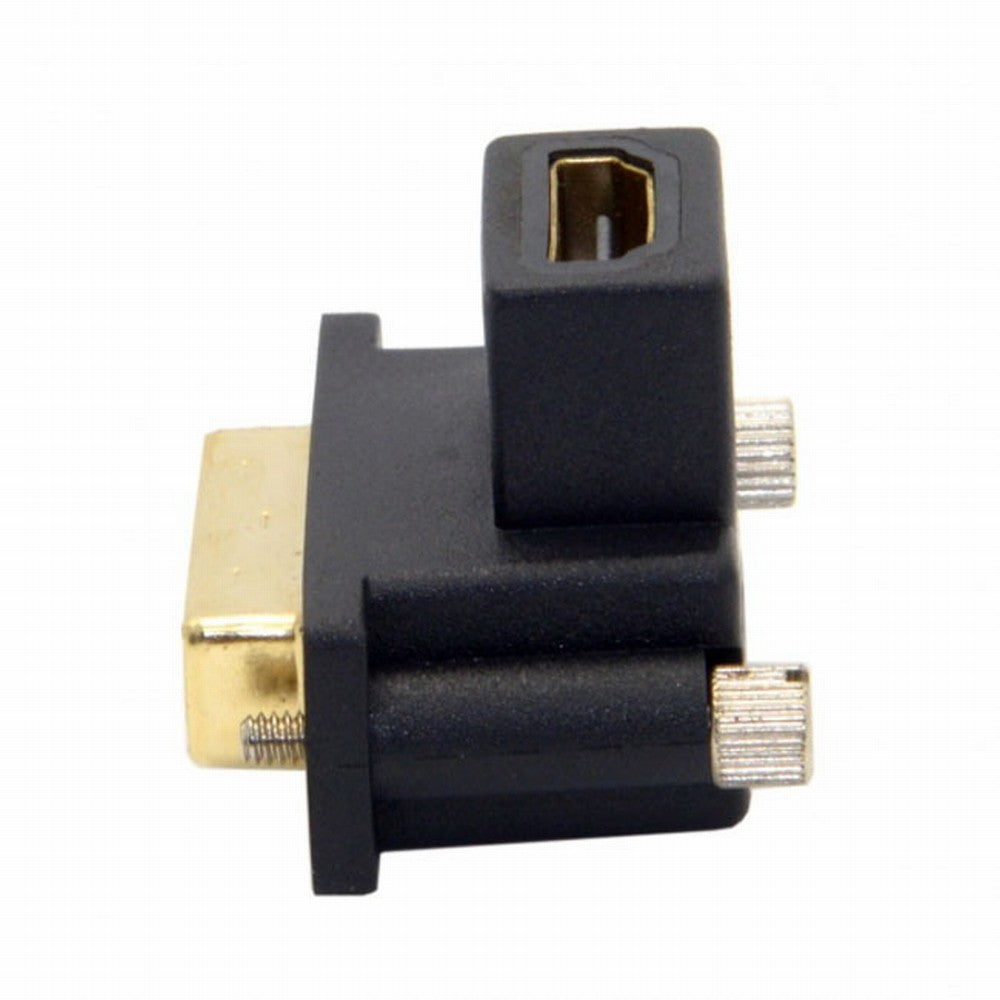 90 Degree Up Angled DVI Male to HDMI Female Adapter for Computer HDTV Graphics Card DB-041-UP