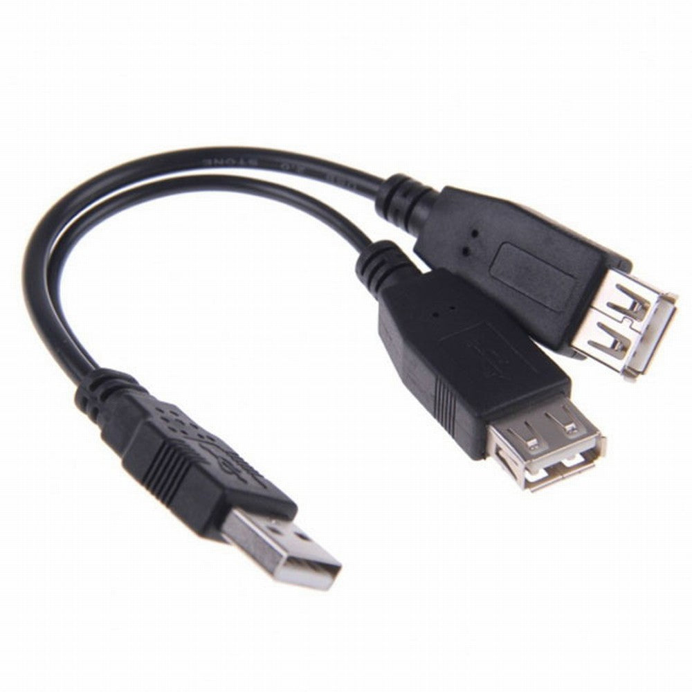 USB 2.0 A Male to Dual Data USB 2.0 A Female + Power Cable USB 2.0 A Female Extension Cable 20cm U2-136