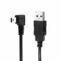 Mini USB B Type 5pin Male Left Angled 90 Degree to USB 2.0 Male Data Cable with Ferrite U2-057-LE-3.0M/U2-057-LE-5.0M