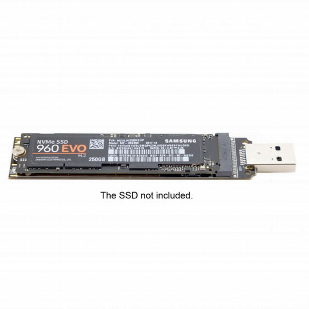 USB 3.0 to NVME M-key M.2 NGFF SSD External PCBA Conveter Adapter with Flash Disk Case U3-013