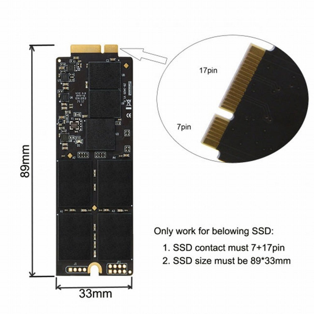 2.5" SATA 22pin to Macbook A1425 A1398 MC975 MC976 MD212 MD213 ME662 ME664 ME665 SSD hard disk case Enclosure White SA-099