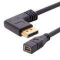 Right Angled DP DisplayPort 90 Degree to Mini DP DisplayPort Female Cable for Displays Monitors DP-048-RI
