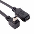 GPS Mini USB 5P 90D Up Angled Male to Mini USB 5Pin Female Extension Cable 0.2m U2-049-UP