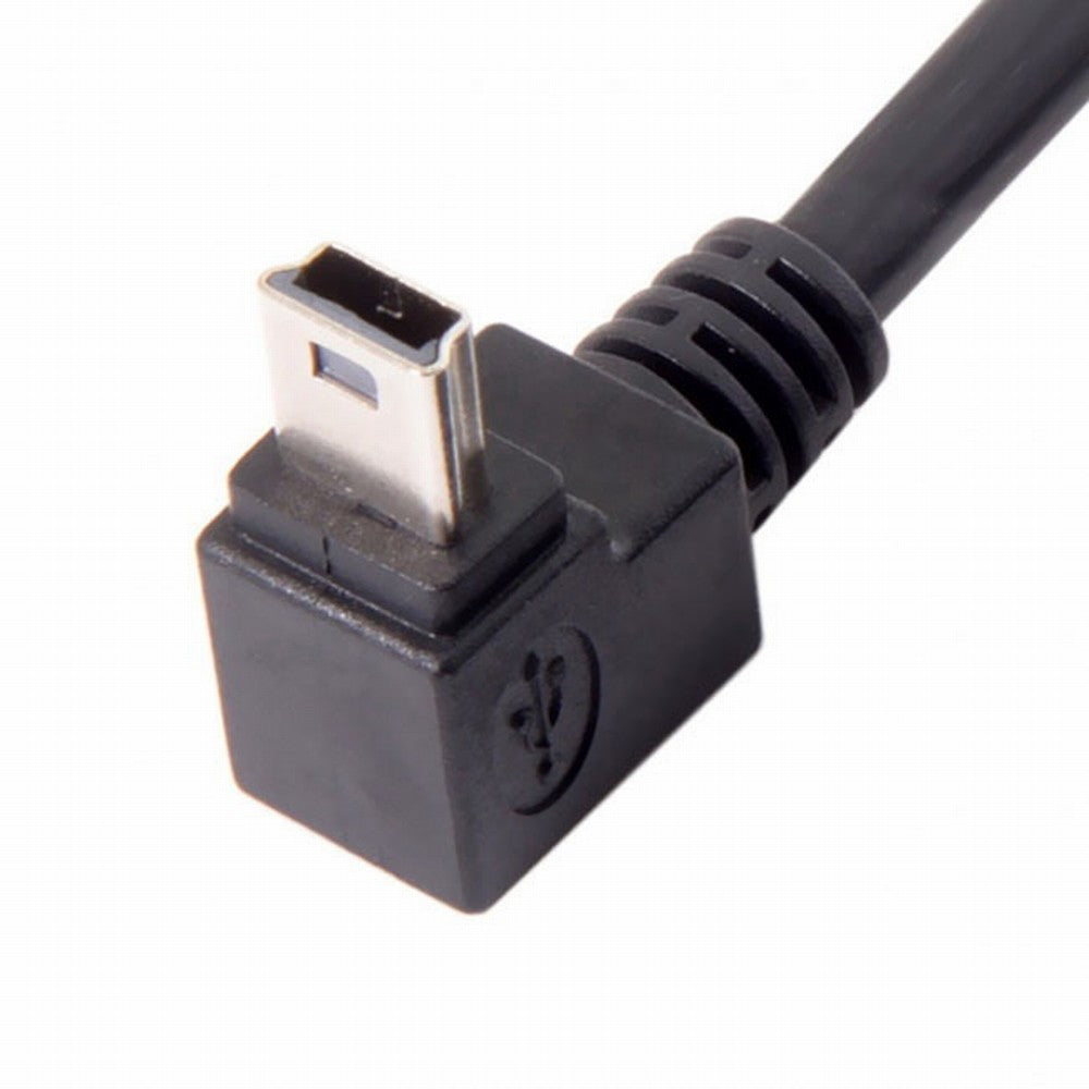 GPS Mini USB 5P 90D Down Direction Angled Male to 5p Female Extension Cable 0.2M U2-049-DN