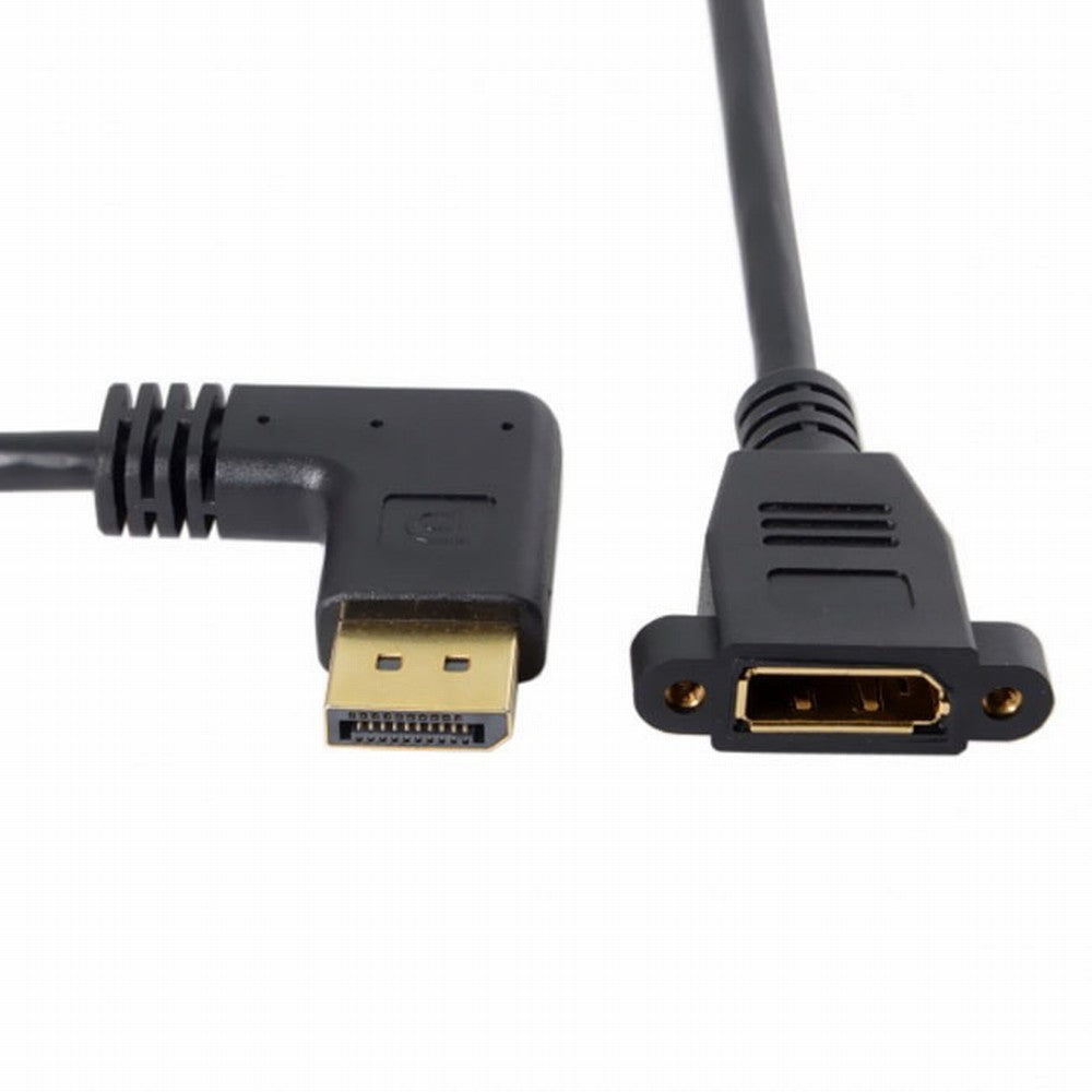 DisplayPort Display Port Male to Female 90 Degree Right Down Angled Extension Cable DP-015-RI