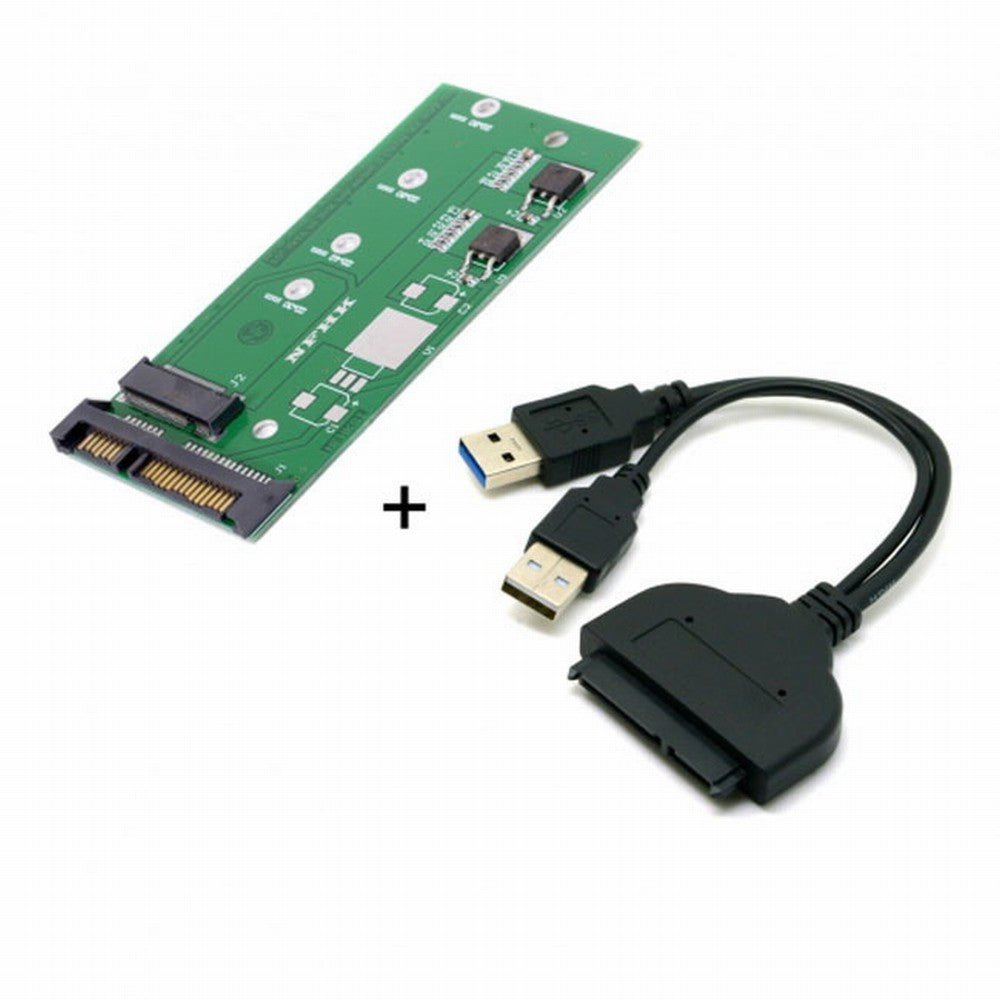 USB 3.0 to SATA 2.5" Hard Disk to M.2 NGFF B/M-Key 2 Lane SSD for E431 E531 X240 Y410P Y510 U3-067+SA-123