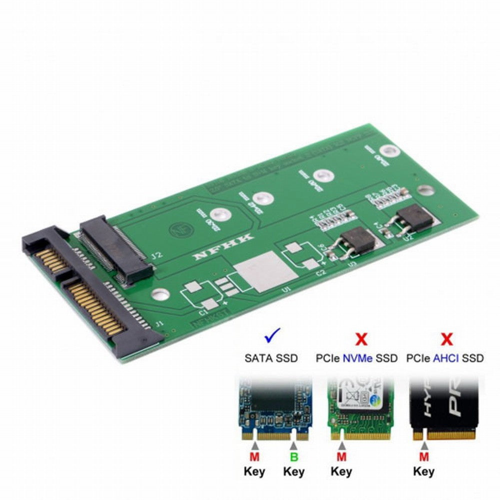 M.2 NGFF B/M-key 2 Lane SSD to 7mm 2.5" SATA 22pin hard disk case PCBA for E431 E531 X240S Y410P Y510P SA-123