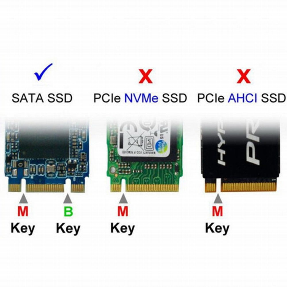 M.2 NGFF B/M-key 2 Lane SSD to 7mm 2.5" SATA 22pin hard disk case PCBA for E431 E531 X240S Y410P Y510P SA-123
