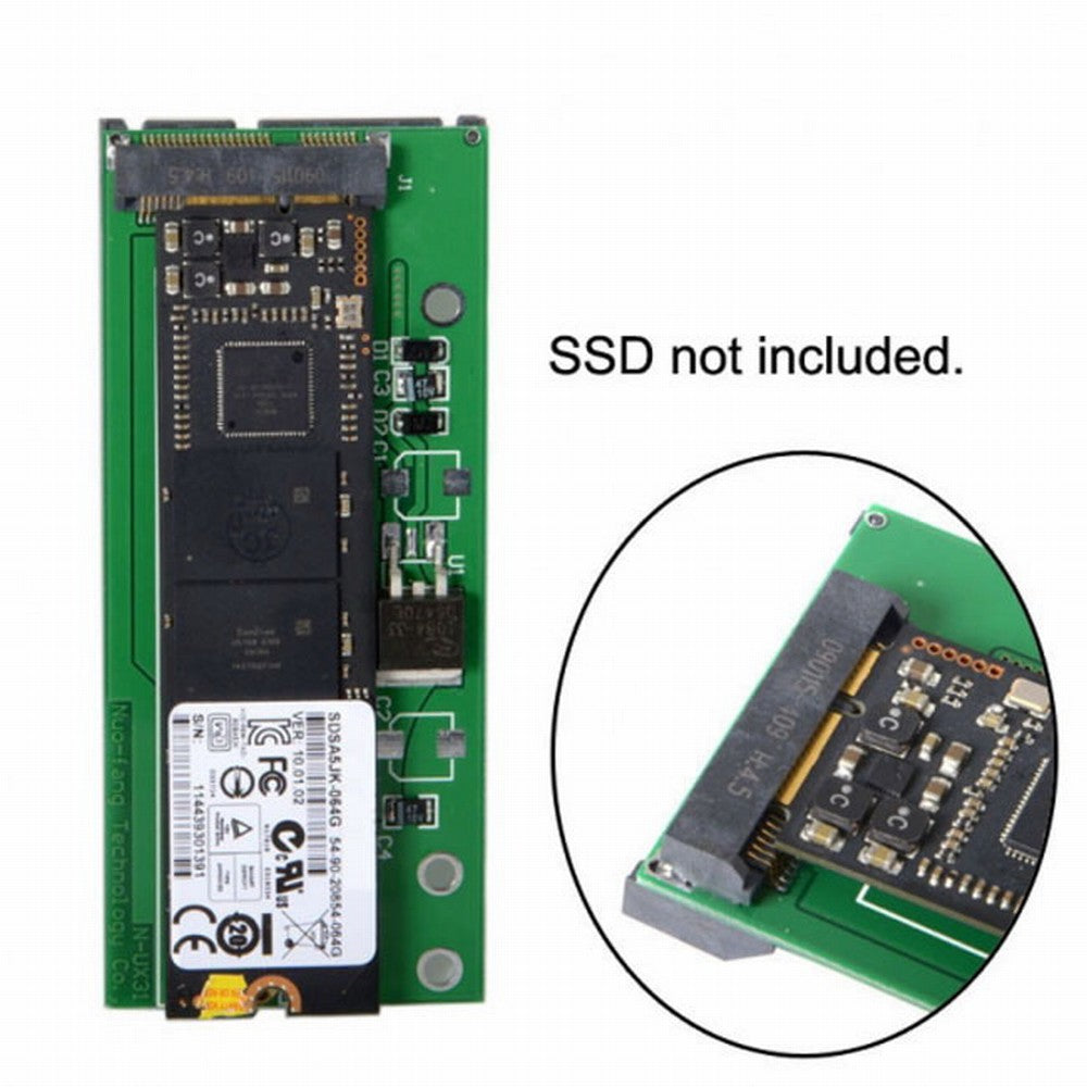 SATA 22P 7+15 to MSATA Mini PCI-E PCBA Assembly only for UX31 UX21 XM11 SSD Solid State Disk SA-084