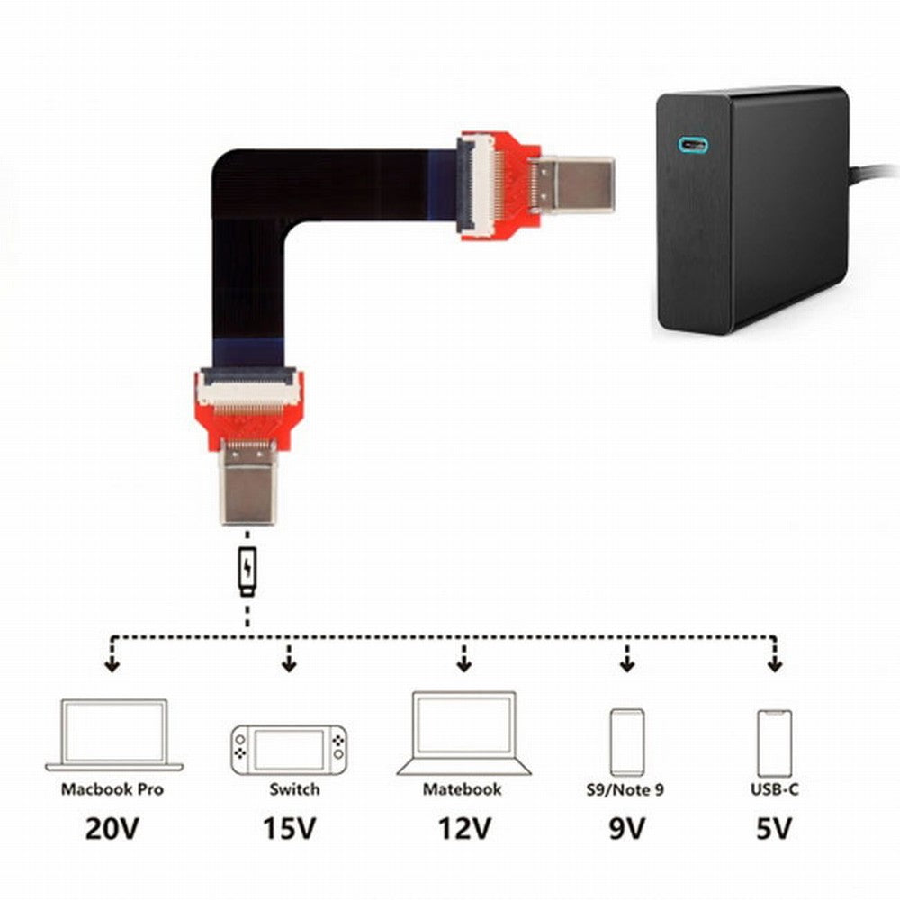 FPC Flat USB 3.1 Type-C USB-C Male to Male Data Cable for Macbook Laptop Phone Drive CC-UC-110