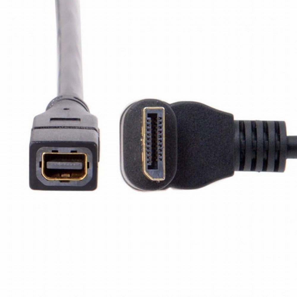 Up Angled DP DisplayPort 90 Degree to Mini DP DisplayPort Female Cable for Displays Monitors DP-048-UP