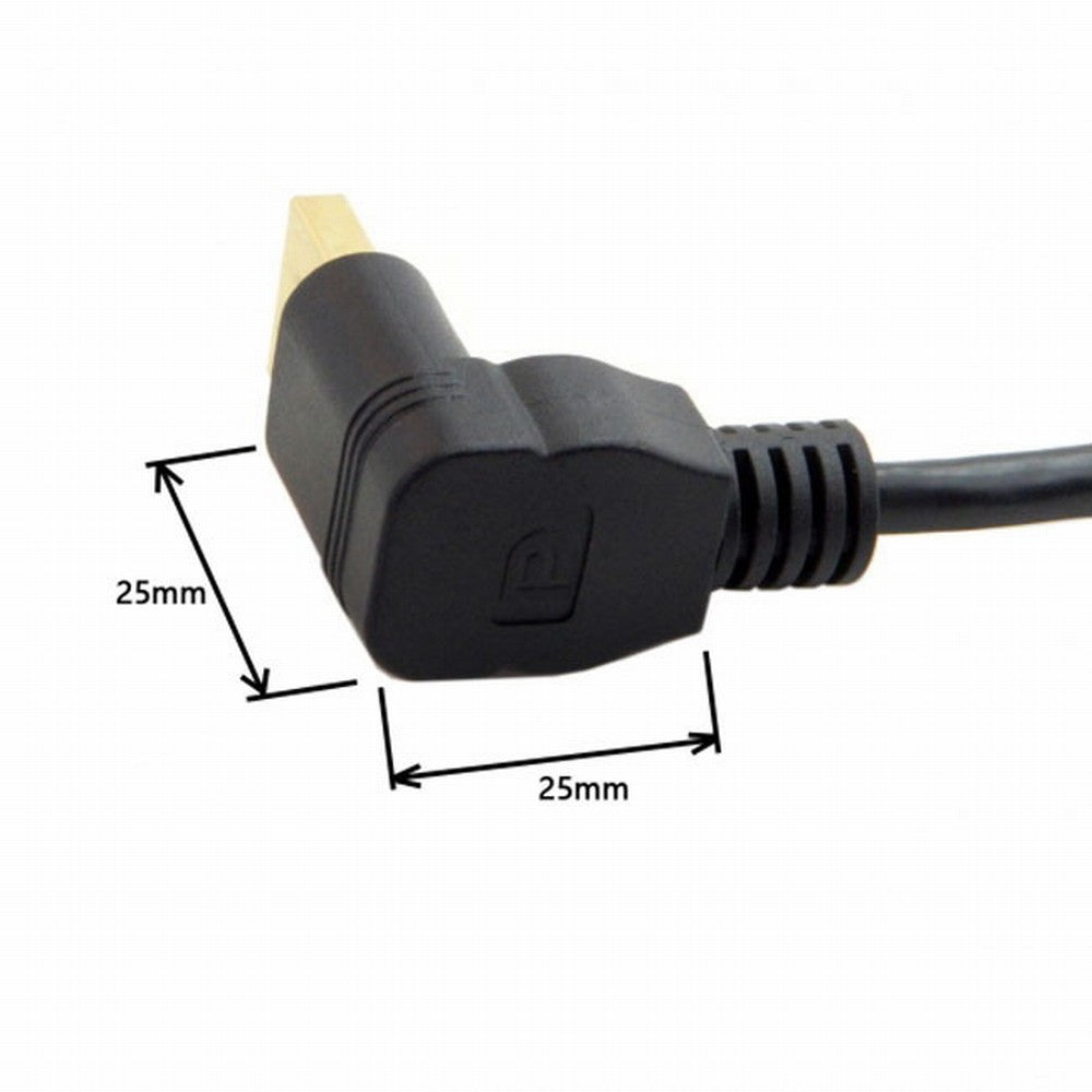Up Angled DP DisplayPort 90 Degree to Mini DP DisplayPort Female Cable for Displays Monitors DP-048-UP