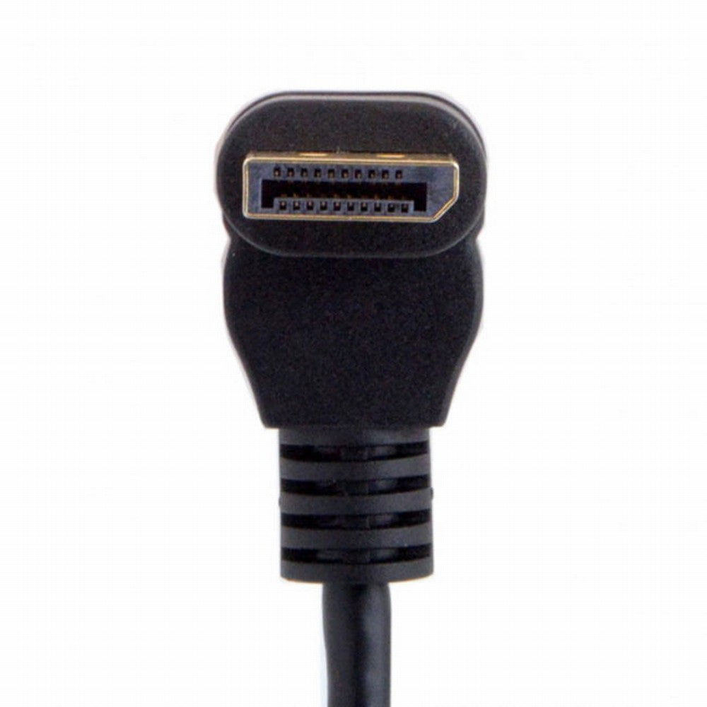 Down Angled DP DisplayPort 90 Degree to Mini DP DisplayPort Female Cable for Displays Monitors DP-048-DN