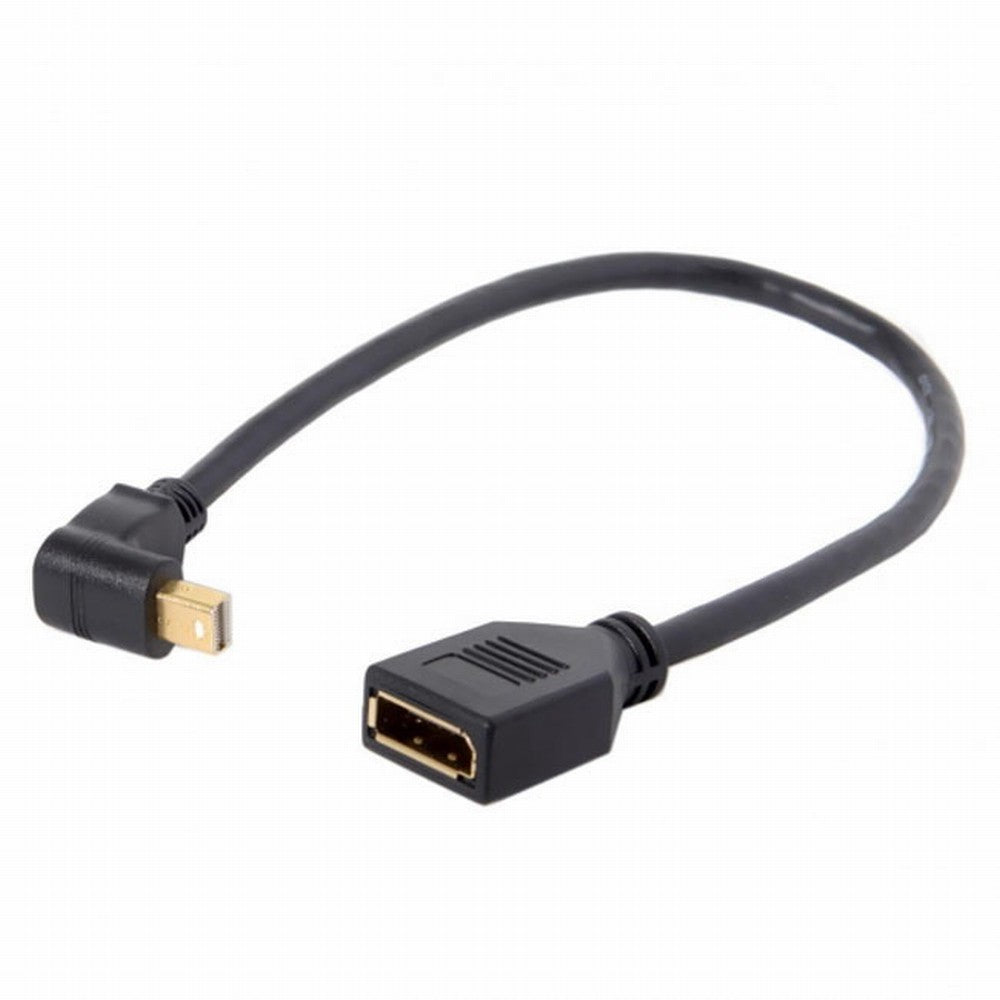 Up Angled Mini DP DisplayPort 90 Degree to DisplayPort Female Cable for Displays Monitors DP-013-UP