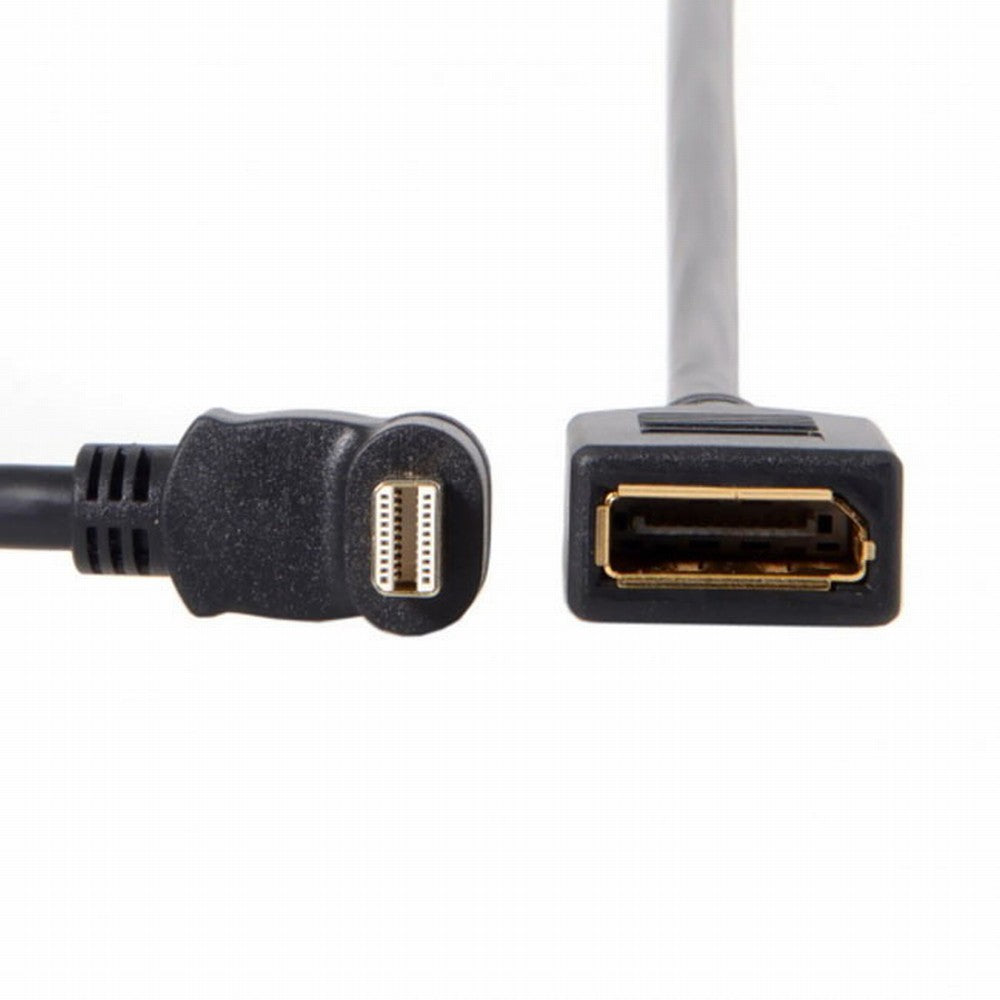 Down Angled Mini DP DisplayPort 90 Degree to DisplayPort Female Cable for Displays Monitors DP-013-DN