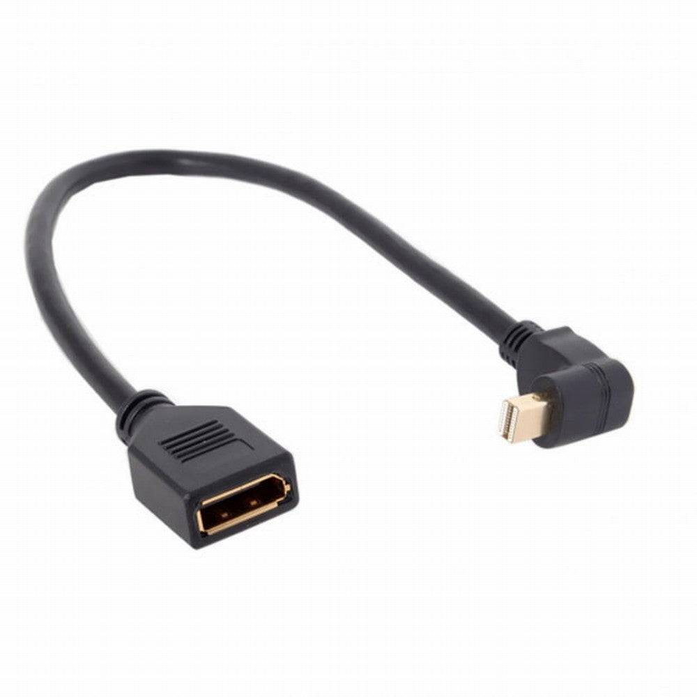 Down Angled Mini DP DisplayPort 90 Degree to DisplayPort Female Cable for Displays Monitors DP-013-DN