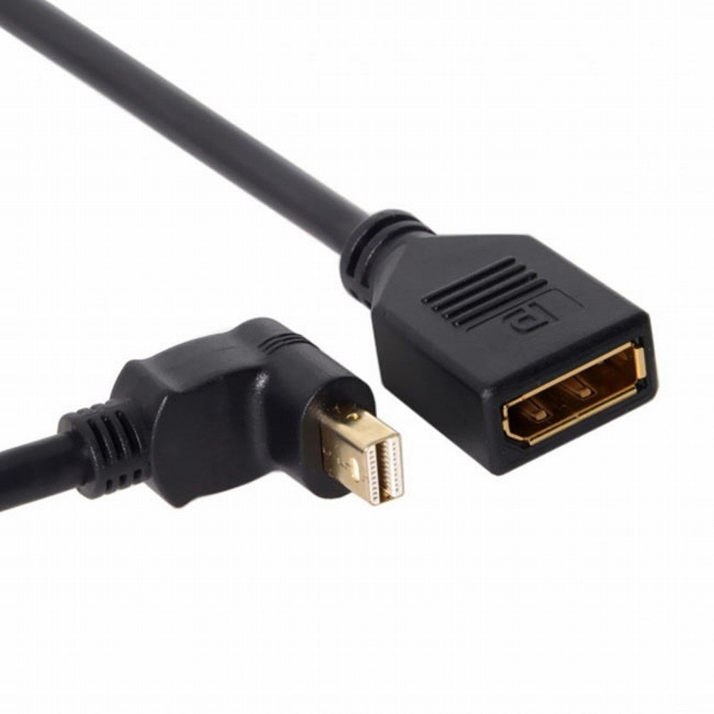 Down Angled Mini DP DisplayPort 90 Degree to DisplayPort Female Cable for Displays Monitors DP-013-DN
