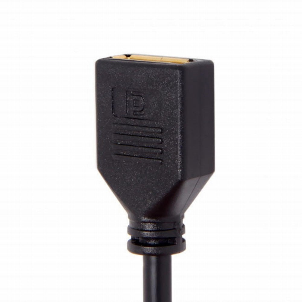 Left Angled Mini DP DisplayPort 90 Degree to DisplayPort Female Cable for Displays Monitors DP-013-LE