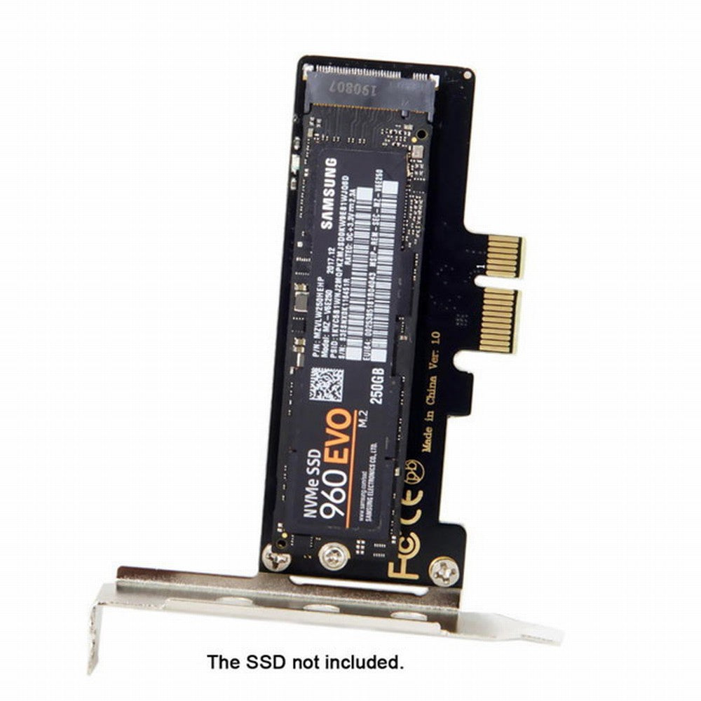 Low Profile PCI-E 3.0 x1 Lane to M.2 NGFF M-Key SSD Nvme AHCI PCI Express Adapter Card SA-008