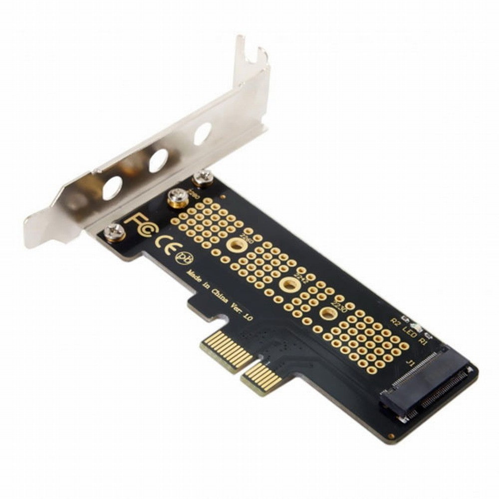 Low Profile PCI-E 3.0 x1 Lane to M.2 NGFF M-Key SSD Nvme AHCI PCI Express Adapter Card SA-008