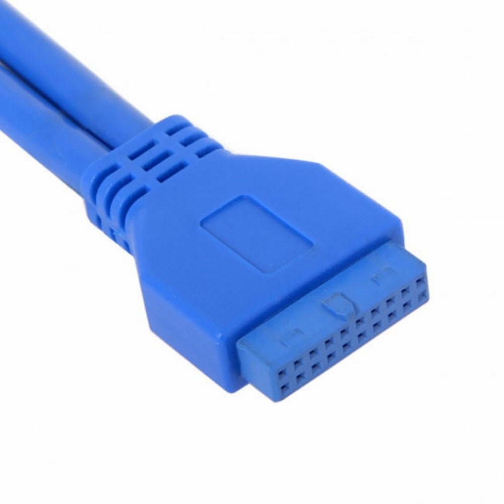 Stackable USB 3.0 Female Panel Type to Motherboard 20Pin Header Cable Dual Ports 50cm U3-021