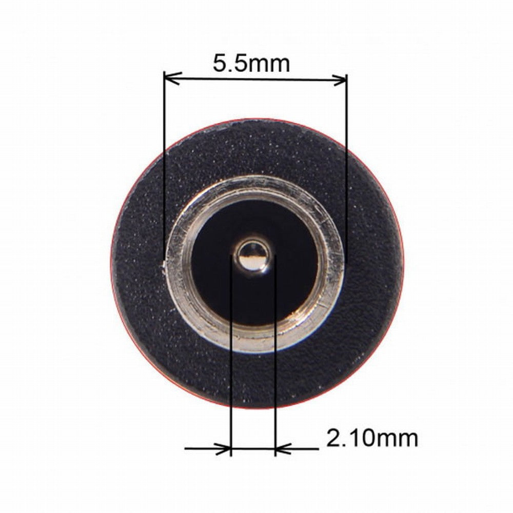 DC Jack 5.5*2.1mm Input to USB-C Type-C Power Plug Charge Adapter for Laptop Phone UC-211-BK-5521MM