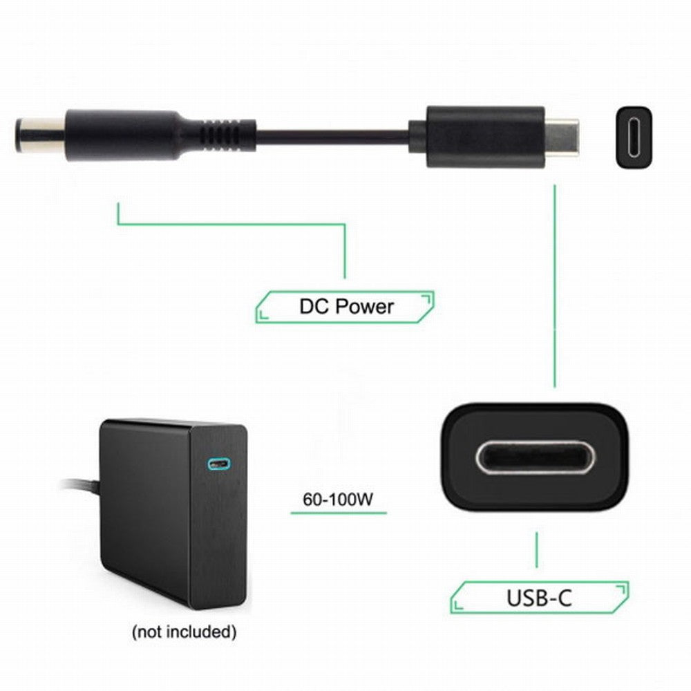 Type C USB-C Input to DC 7.4*5.0mm Power PD Charge Cable for Laptop 18-20V UC-106-7450HP