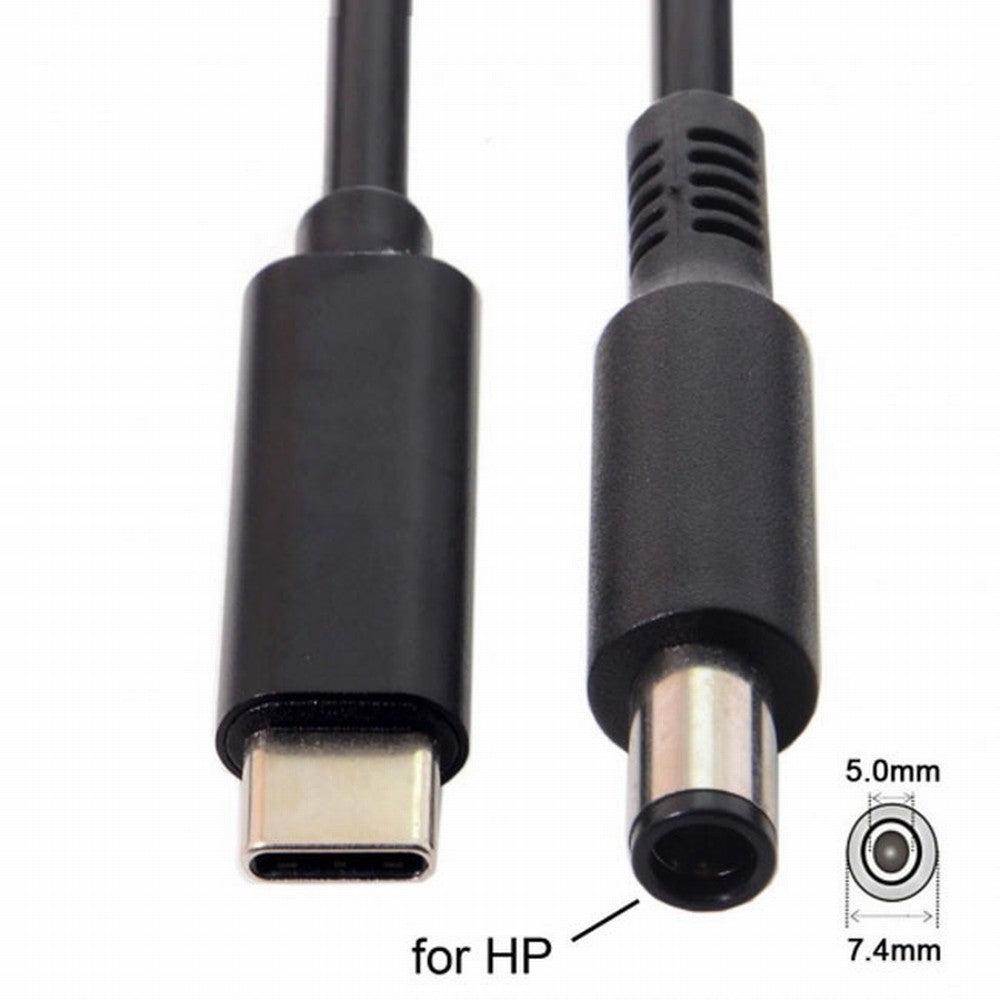 Type C USB-C Input to DC 7.4*5.0mm Power PD Charge Cable for Laptop 18-20V UC-106-7450HP