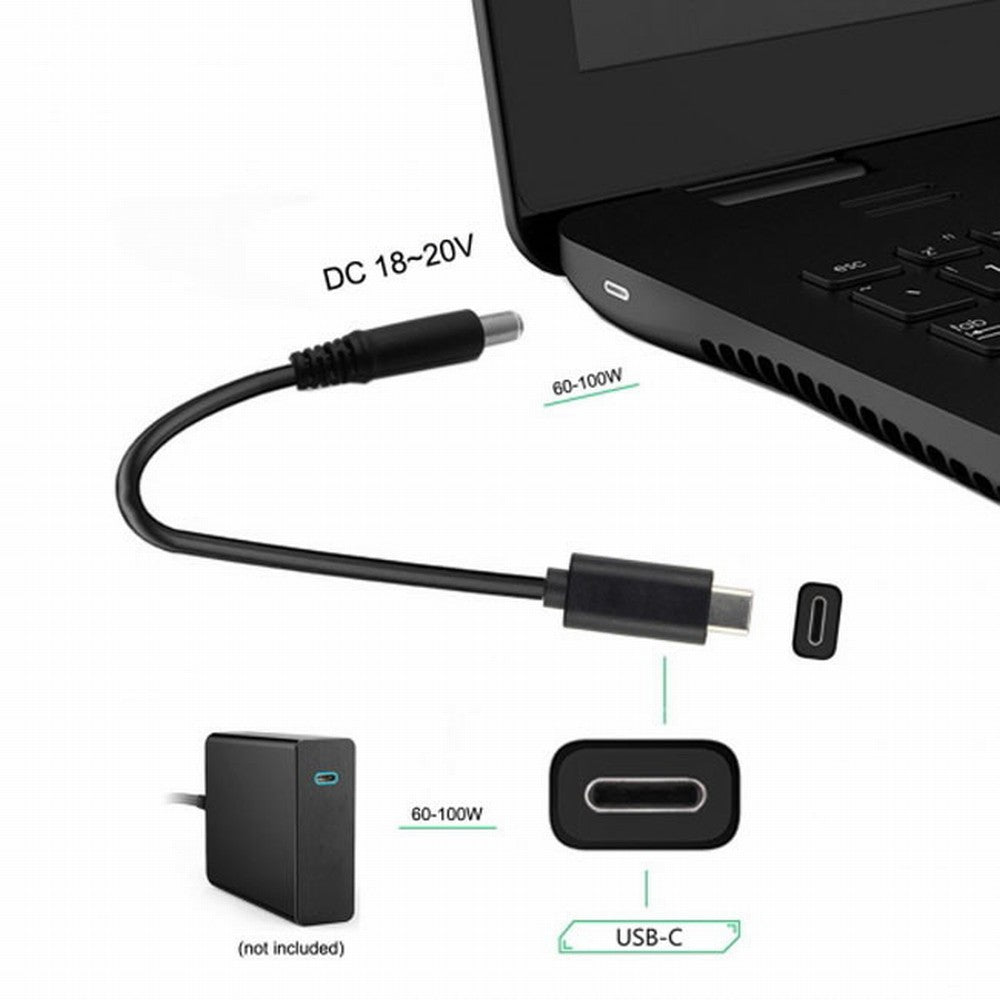 Type C USB-C Input to DC 7.9*5.4mm Power PD Charge Cable for Laptop 18-20V UC-106-7954HP