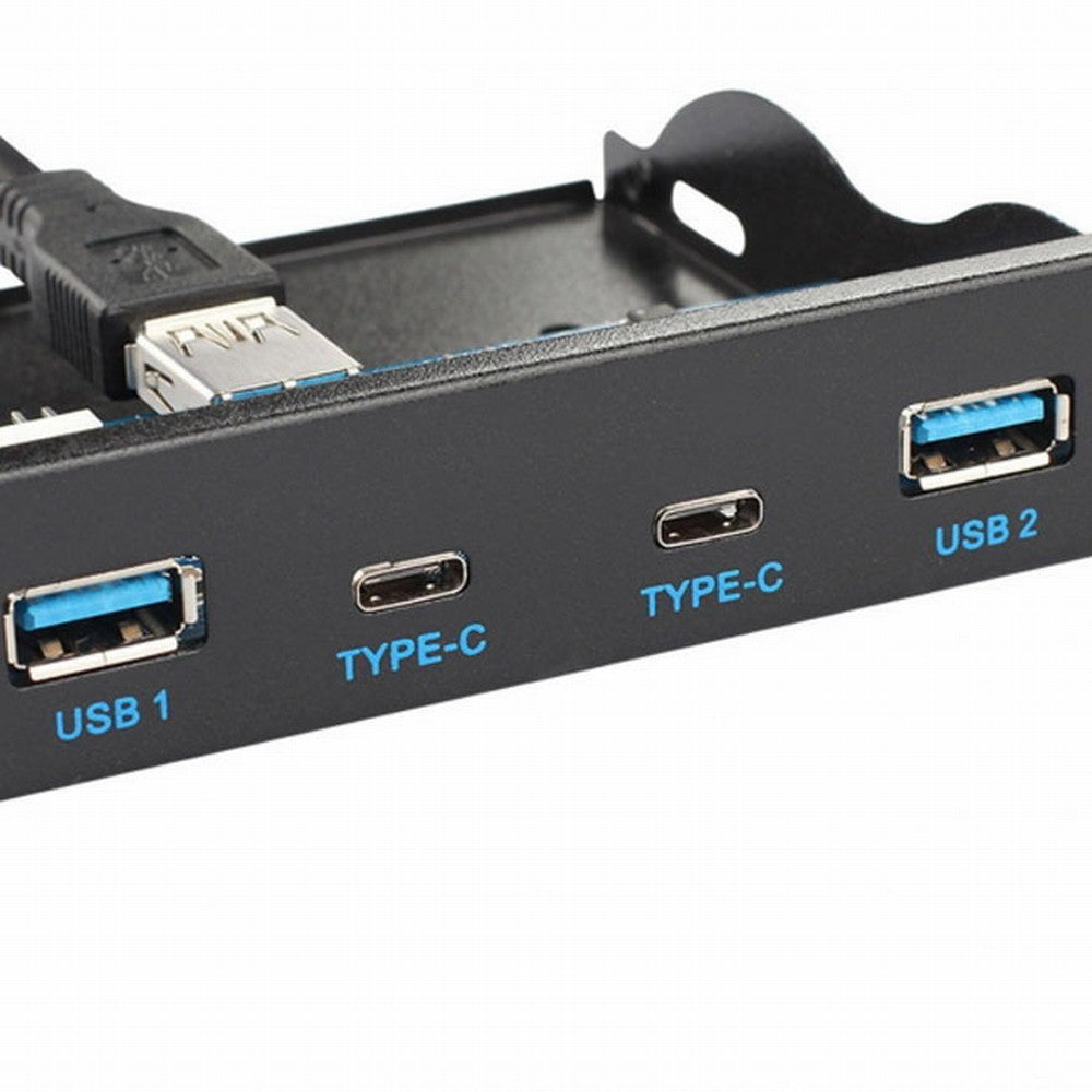 USB 3.1 Front Panel Header to USB-C USB 3.0 HUB 4 Ports Front Panel Motherboard Cable for 3.5" Floppy Bay UC-126