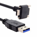 Down Up Angled USB 3.1 Type-C Dual Screw Locking to Standard USB3.0 Data Cable 90 Degree for Camera CC-UC-128